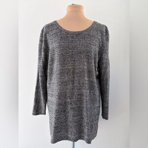 Aritzia Babaton Silk Cotton Cashmere Open‑Back Knit Sweater – Gray | Size L